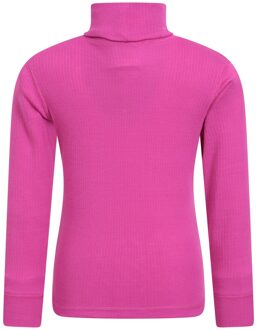 Kinder-/kids Talus Roll Neck Top met lange mouwen (Helder Roze) - maat