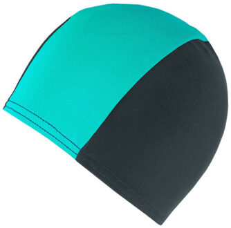 Kinder/kids tweekleurige lycra badmuts - maat One size Grijs