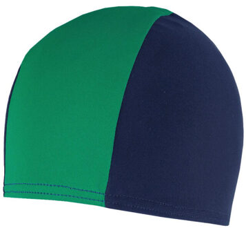 Kinder/kids tweekleurige lycra badmuts - maat One size Groen