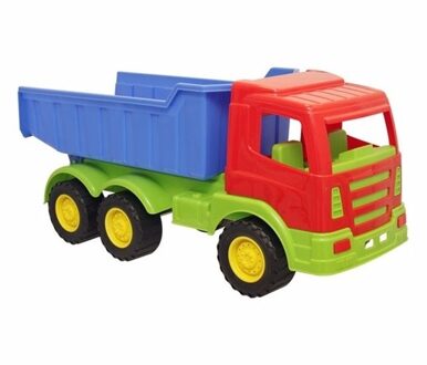 Kinder kiepwagen - rood - 70 cm - bouwplaats en zand speelgoed