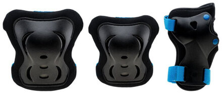 Kinder/kinder guardiano contrast kniebeschermers set Zwart - L