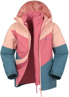 Kinder/Kinder Lightning II 3 in 1 Waterdichte Jas (Donkerroze)