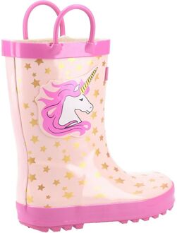 Kinder/Kinder Puddle Eenhoorn Wellington Laarzen (Roze) - EU 25 / UK 8