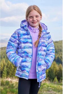 Kinder/Kinder Seizoenen Watercolour Gewatteerde Jas (Lichtblauw)
