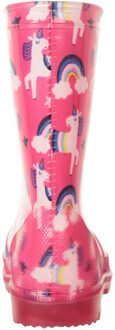 Kinder/Kinder Splash Unicorn en Regenboog Lichtgevende Wellington Laarzen (Helder Roze) - EU 24 / UK 7