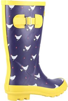 Kinder/Kinderboerderij Kip Wellington Laarzen (Marine / geel) Navy - EU 32 / UK 13