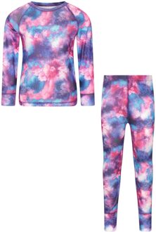 Kinder-/kinders Talus Geometrisch Base Layer Set (Donker paars) - 13J / 158cm