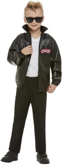 Kinder Kostuum -Kids tm 14 jaar- Grease T-Birds Jacket Zwart