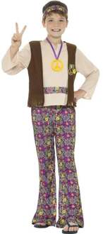 Kinder Kostuum -Kids tm 6 jaar- Hippie Boy Multicolours