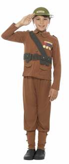 Kinder Kostuum -Kids tm 6 jaar- Horrible Histories Soldier Bruin