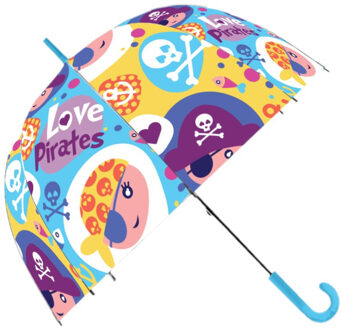 Kinder paraplu Love Pirates 45 cm - Paraplu's Multikleur