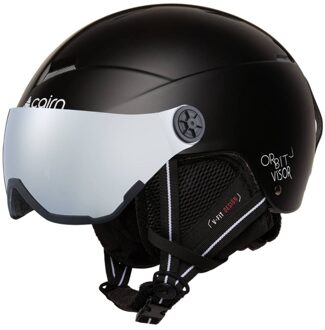 Kinder Skihelm met Vizier Orbit Visor Mat Black-54/56 Zwart - 54/56