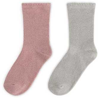 kinder sokken 2 paar glitter