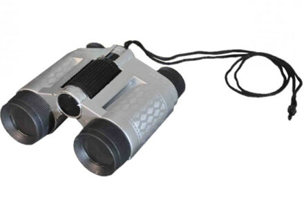 Kinder speelgoed verrekijker grijs kunststof 11 cm