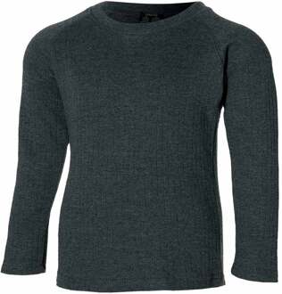 Kinder Thermoshirt Lange Mouw Comfort Antraciet Melange-140/146 - 140/146