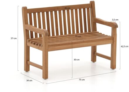 Kinder tuinbank 75x40x56cm - Laagste prijsgarantie! Bruin