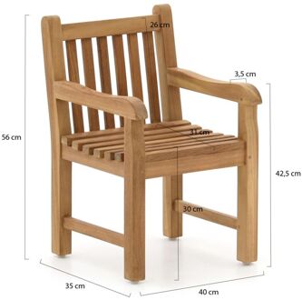 Kinder tuinstoel 35x40x56cm/KiKabeer Groot 30cm wit - Laagste prijsgarantie! Bruin