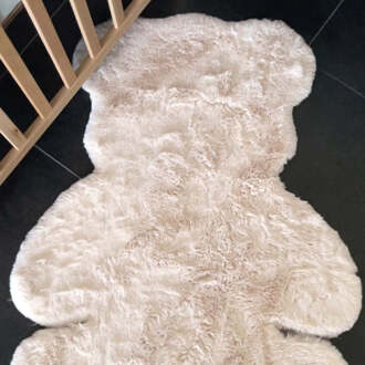 Kinder Vloerkleed Comfy Teddy - Beige 115x80cm - Polypropyleen - Dekbed-Discounter.nl