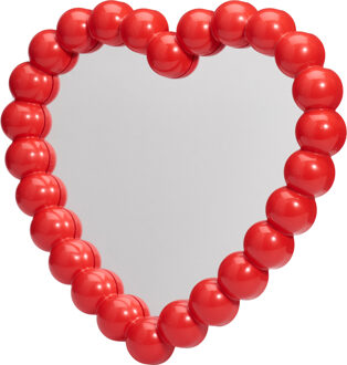 kinder wandspiegel - Heart - 28 x 27 cm - rood