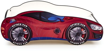 Kinderbed Spidercar 74x150 cm all in Rood,Multicolor