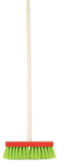Kinderbezem - Groen - Houten Steel - 80 cm - Kinderspeelgoed Multi