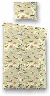 Kinderdekbedovertrek Dino Adventure - 140x200220 Cm Meerkleurig - Dieren - Fresh And Co Kids - Dekbed-Discounter.nl