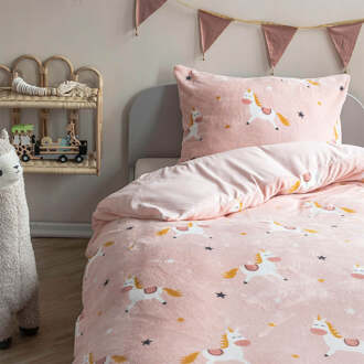 Kinderdekbedovertrek Fleece - 140x200 Cm Meerkleurig - Dieren - Fresh And Co Kids - Dekbed-Discounter.nl - 140 x 200 cm