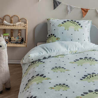 Kinderdekbedovertrek Fleece - 140x200 Cm Meerkleurig - Dieren - Fresh And Co Kids - Dekbed-Discounter.nl