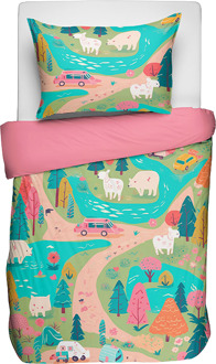 Kinderdekbedovertrek Katoen - 140x200 Cm Meerkleurig - - Fresh And Co Kids - Dekbed-Discounter.nl
