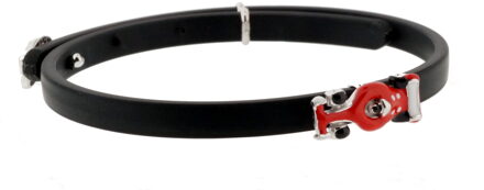 Kinderen 925 Sterling Zilveren Armband - Zilver ZA-7156/ZWART - One Size