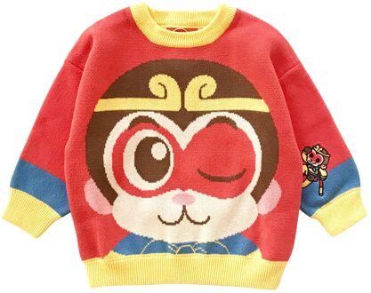 Kinderen aapje gebreide trui 6m