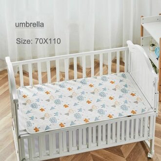 Kinderen Anti-Kwel Kussen Baby Katoenen Beschermende Kleine Lakens Baby Gaas Ademend Luier Aankleedkussen Baby Crawlin umbrella70X110