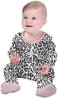 Kinderen Baby Een Stuk Pyjama Voor Jongens En Meisjes Met Luipaard Print Pyjama Pull Een Stuk Pyjama met Voeten Кигуруми 40 * 3M