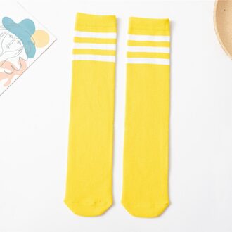 Kinderen Baby Lange Buis Been Warm Kids Kniekousen Voor Meisjes Jongens Voetbal Strepen Katoen Sport Oude School Wit sokken Skate geel Socks