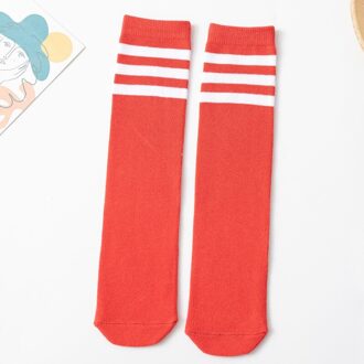 Kinderen Baby Lange Buis Been Warm Kids Kniekousen Voor Meisjes Jongens Voetbal Strepen Katoen Sport Oude School Wit sokken Skate rood Socks