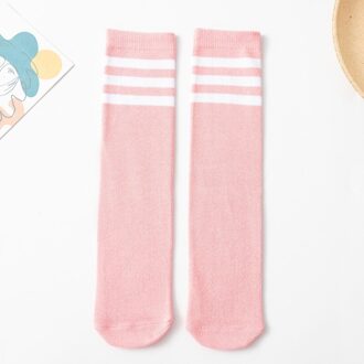 Kinderen Baby Lange Buis Been Warm Kids Kniekousen Voor Meisjes Jongens Voetbal Strepen Katoen Sport Oude School Wit sokken Skate roze Socks