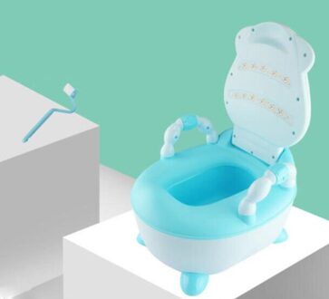 Kinderen Baby Zindelijkheidstraining Koeien Jongen Meisje Draagbare Toilet Seat Baby Potje Wc Pot blauw met feet