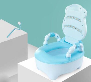Kinderen Baby Zindelijkheidstraining Koeien Jongen Meisje Draagbare Toilet Seat Baby Potje Wc Pot Blauw