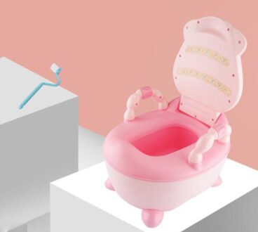 Kinderen Baby Zindelijkheidstraining Koeien Jongen Meisje Draagbare Toilet Seat Baby Potje Wc Pot roze met feet