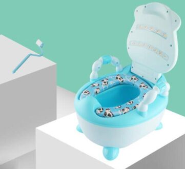 Kinderen Baby Zindelijkheidstraining Koeien Jongen Meisje Draagbare Toilet Seat Baby Potje Wc Pot zacht blauw met feet