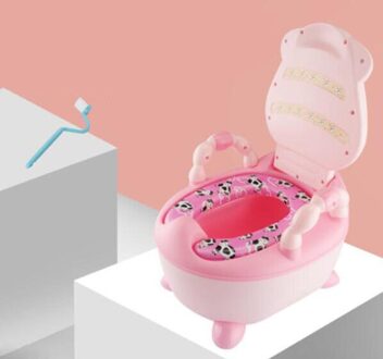 Kinderen Baby Zindelijkheidstraining Koeien Jongen Meisje Draagbare Toilet Seat Baby Potje Wc Pot zacht roze met feet