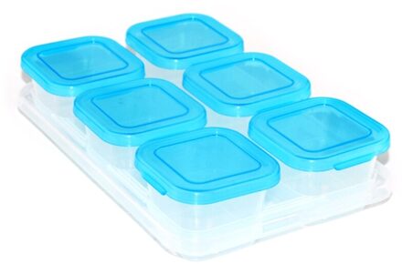 Kinderen Babyvoeding Container Koelkast Bevriezen Kubussen Met Lade Opbergdoos Blauw