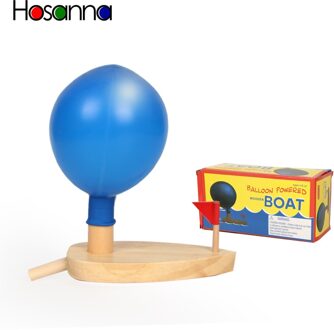 Kinderen Bad Speelgoed Houten Ballon Aangedreven Boot Science Learning Classic Educatief Early Development Speelgoed voor Kinderen