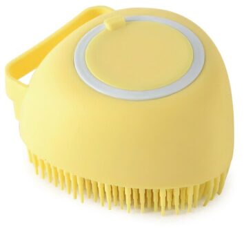 Kinderen Baden Borstel Hoofd Wrijven Borstel Baden Borstel Kat En Hond Haarverzorging Borstel Huisdier Scrubber geel