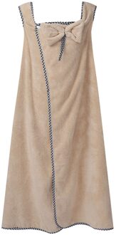 Kinderen Badjas Zomer Mouwloze Meisjes Bad Wrap Handdoek Effen Kleur Strik Kinderen Gewaad Jurk Zwemmen Cover Up Lange Badjassen bruin