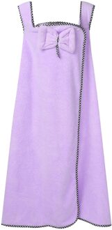 Kinderen Badjas Zomer Mouwloze Meisjes Bad Wrap Handdoek Effen Kleur Strik Kinderen Gewaad Jurk Zwemmen Cover Up Lange Badjassen paars