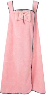 Kinderen Badjas Zomer Mouwloze Meisjes Bad Wrap Handdoek Effen Kleur Strik Kinderen Gewaad Jurk Zwemmen Cover Up Lange Badjassen roze