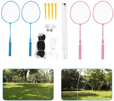 Kinderen Badminton Set Badminton Rackets Vier Packs Badminton Rack Draagbare Herbruikbare Outdoor Oefening Fitness Combinatie for volwassen