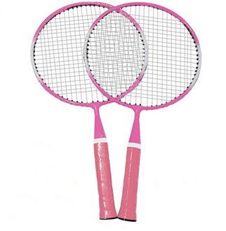 Kinderen Badminton Set, Draagbare Outdoor Badminton Combinatie Set Badminton Netto Systeem Badminton Rackets Set 28g3 Roze