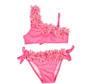Kinderen Badmode Tweedelige Flamingo Badpak Voor Meisjes Peuter Kids Baby Meisjes Bloemen Bikini Badpak Beachwear Baby Kleding 3-4 Years
